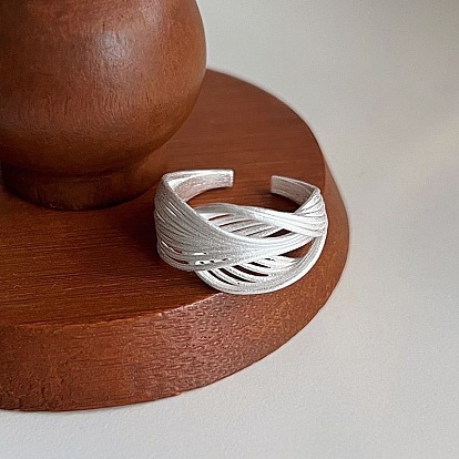 Brass Cuff Open Rings, Twist