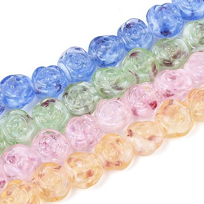 Бусины лэмпворк , роза