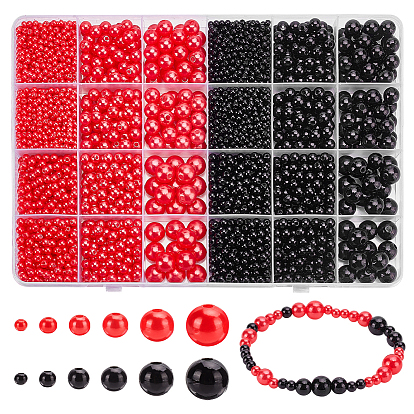 3904 шт. 12 стиль бусины из АБС-пластика с имитацией жемчуга, круглые