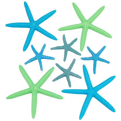 8 шт. 4 стили искусственные украшения из смолы и акрила в виде морских звезд, для украшения аквариума