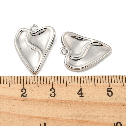 304 Stainless Steel Pendants, Heart Charm