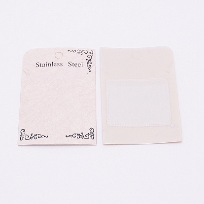 Карты для демонстрации ожерелий из пвх и бумаги, прямоугольные