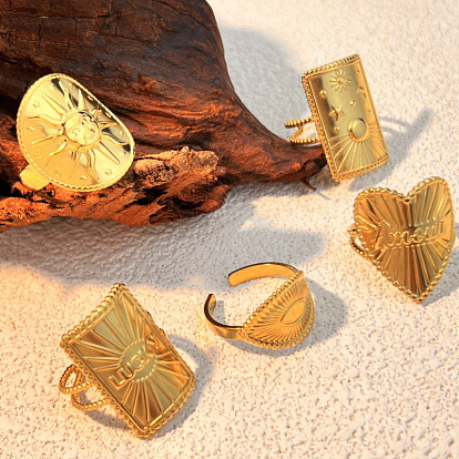 304 из нержавеющей стали манжеты кольца, открытые кольца, золотые