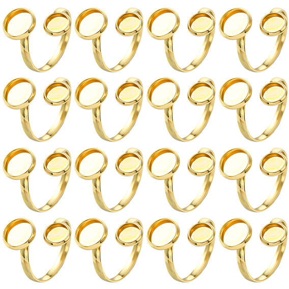 16шт. 304 нержавеющая сталь открытая манжета кольцо фурнитура, настройка кольца колодки, плоско-круглые