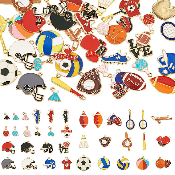 36 шт 36 стили подвески из сплава эмали, разнообразные