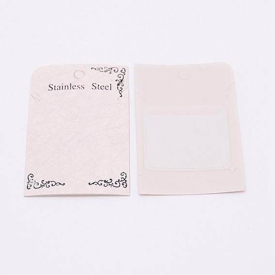 Карты для демонстрации ожерелий из пвх и бумаги, прямоугольные