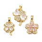 Цветок латунные микро проложить кубического циркония подвески