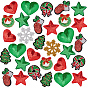 Christmas Theme Computerized Embroidery Polyester Iron On/Sew On Patches, with Paillette, Costume Accessories, Appliques