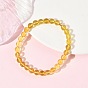 Natural Amber Beaded Stretch Bracelets for Women