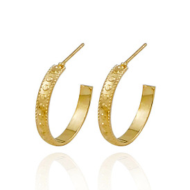 Chic Geometric Circle Earrings for Women - Minimalist Round Studs and Hoops