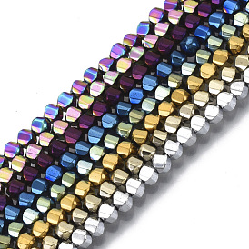 Electroplate Non-magnetic Synthetic Hematite Beads Strands, Twist Round