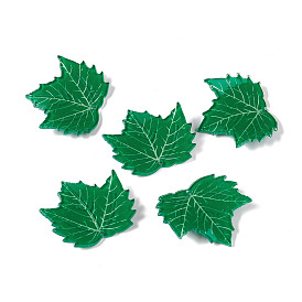 Autumn Theme Acrylic Pendants, for DIY Earring Decoration, Maple Leaf