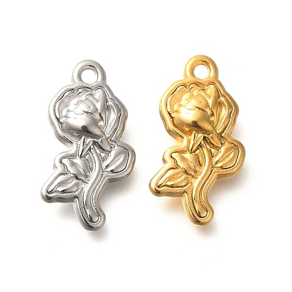 304 подвески из нержавеющей стали, цветочный шарм