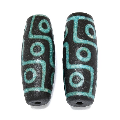 Тибетского стиля бусы дзи, природных бисера агат, окрашенная и подогревом, рис