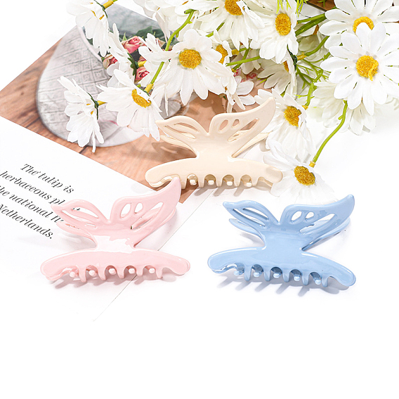 Заколки для волос в форме когтей из ацетата целлюлозы, аксессуары для волос для женщин и девочек, бабочка