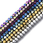 Electroplate Non-magnetic Synthetic Hematite Beads Strands, Twist Round