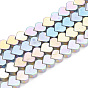 Electroplate Non-magnetic Synthetic Hematite Beads Strands, Heart