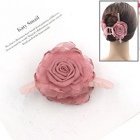 1200Pcs Double Sided Lace Flower Plastic Claw Hair Clips for Girls Women