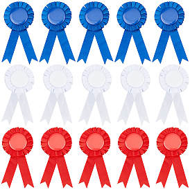 24 шт. 3 цвета наградная лента форма жесть значки, брошь с пустой пуговицей для аксессуара для вечеринки