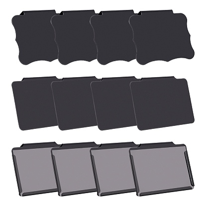 12Pcs 3 Styles Erasable PVC Food Label Display Chalkboard Clip, for Supermarket, Bakery, Cafe Price Tag