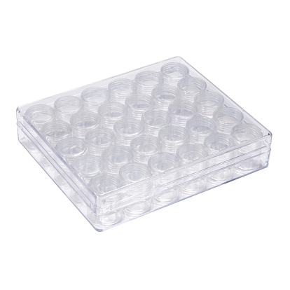 China Factory Clear Bead Organizer Storage Case, Plastic Bead Containers,  Seed Beads Containers with 30 Tiny Containers, Rectangle, 16x13.5x3.5cm  16x13.5x3.5cm, Capacity: 5ml(0.17 fl. oz) in bulk online 