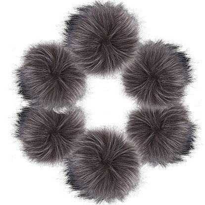 Мягкий помпон из искусственного меха лисы, с металлической кнопкой, для шапок обувь шарфы подвески на сумку аксессуары