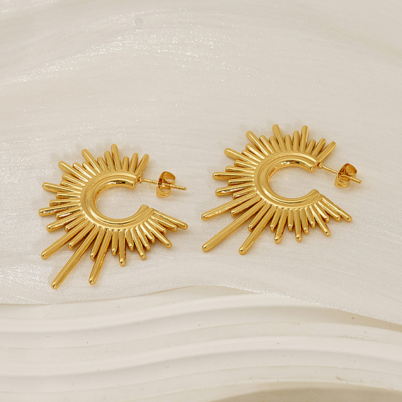 304 из нержавеющей стали серьги, солнце