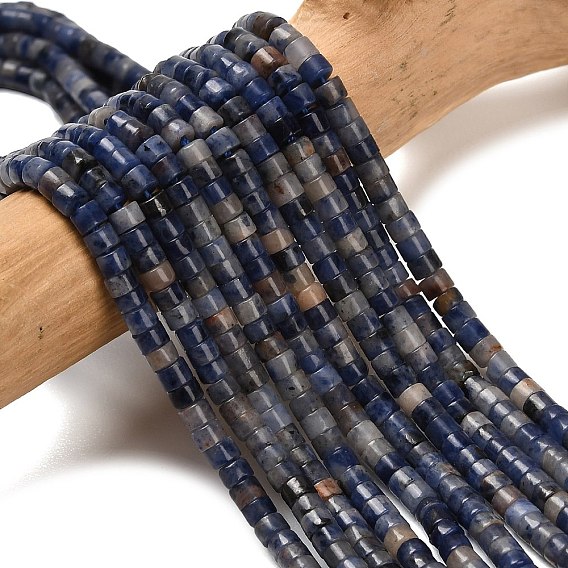 Природный содалит бисер нитей, диск, Heishi бусы