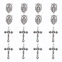SUNNYCLUE Tibetan Style Alloy Cross Pendants, with Chandelier Component Links, Rosary Center Pieces
