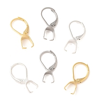 304 Stainless Steel Leverback Earring Findings Ion Plating(IP), with Ice Pick Pinch Bails