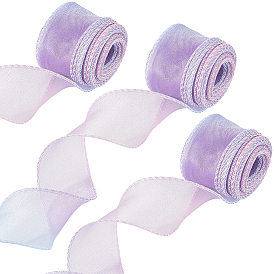 3рулоны полиэстеровых органзовых лент, для подарка украшения