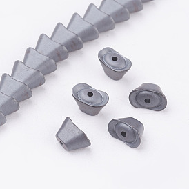Non-magnetic Synthetic Hematite Beads Strands, Frosted, Ingot
