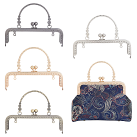 4шт. 4 цвета, железная ручка для сумки в виде цветка, рамка, Для пошива сумки