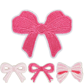 24шт 4 стили компьютеризированной ткани для вышивки гладить/пришивать нашивки, самоклеящаяся ткань, аксессуары для костюма, бантом