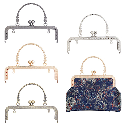 4шт. 4 цвета, железная ручка для сумки в виде цветка, рамка, Для пошива сумки