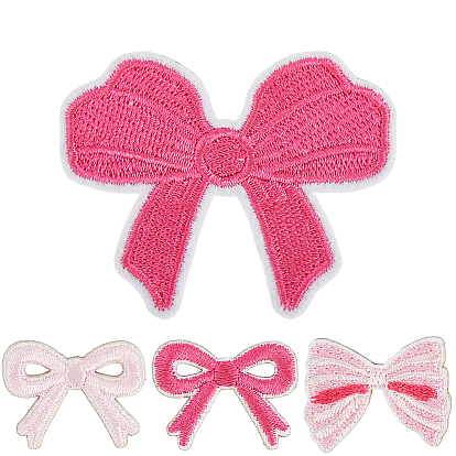 24шт 4 стили компьютеризированной ткани для вышивки гладить/пришивать нашивки, самоклеящаяся ткань, аксессуары для костюма, бантом