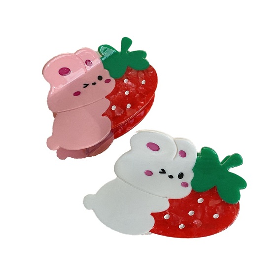 Заколки для волос с когтями из ацетата целлюлозы (смола), кролик, аксессуары для волос для женщин и девочек