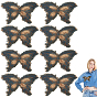 8Parches de ropa de poliéster, mariposa