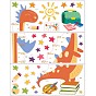 PVC Height Growth Chart Wall Sticker, Dinosaur Animal with 70 to 160 cm Measurement, for Kid Room Bedroom Wallpaper Decoration