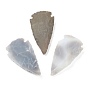 Rough Raw Natural Grey Agate Beads, No Hole/Undrilled, Arrows