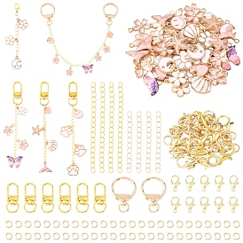 Сделай сам наборы для ключей, в том числе подвески из сплава с эмалью, печатные подвески сплава, удлинитель железной цепи, пружинные поворотные защелки для ворот из сплава и защелки типа «клешня лобстера»