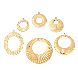 304 подвески из нержавеющей стали, ионное покрытие (ip), овальное и плоское круглое и круглое кольцо-шарм