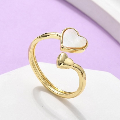 Кольца-манжеты из латуни для женщин, без кадмия и без свинца, сердце