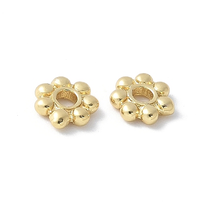 Латунные бусины-разделители в виде цветка, стойки покрытие, долговечный, без кадмия и без свинца