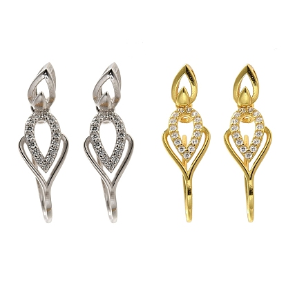 925 серебряные щипцы для льда с прозрачным кубическим цирконием, слеза