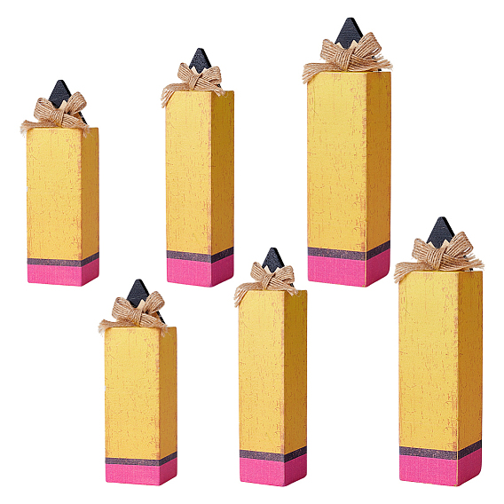 3шт. деревянные декоративные элементы в форме карандашей, для украшения стола к началу учебного года