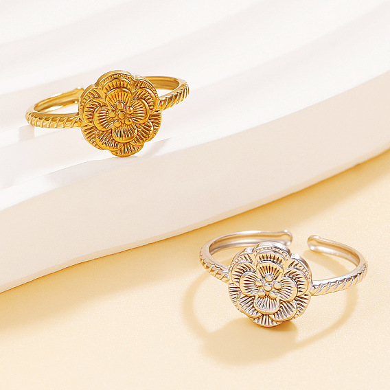 304 открытые кольца манжеты из нержавеющей стали, цветок