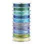 10 Rolls 3-Ply Metallic Polyester Threads, Round, for Embroidery and Jewelry Making