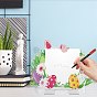 DIY Easter Theme Diamond Painting Pen Holder Kits, including Acrylic Pen Holder, Resin Rhinestones, Diamond Sticky Pen, Tray Plate and Glue Clay