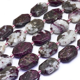 Натуральный турмалин бисер нитей, граненые, самородки